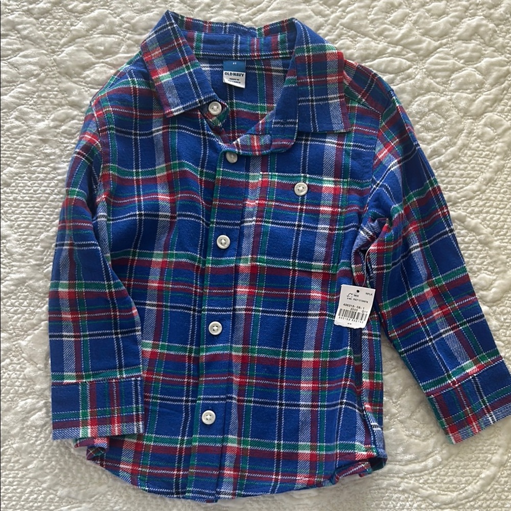 Button down plaid shirt